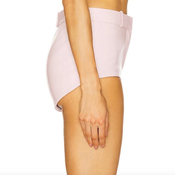 LAMARQUE Annaise Hot Short in Ballerina Light Pink Leather Micro Mini Booty - Picture 3 of 11